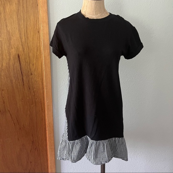 Love on Top Other - LOVE ON TOP Girls sz L Black Dress Gingham Ruffle Short Sleeve
